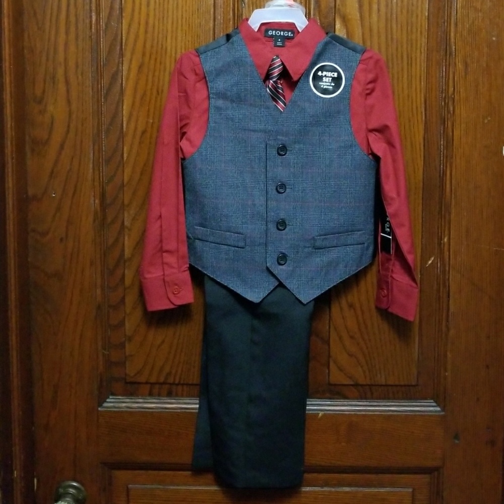 4 pc. Boys Vest Set